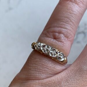 Vintage diamond yellow & white gold ring